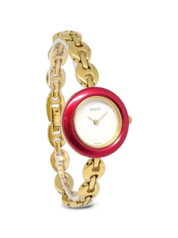 Gucci Pre-owned Chameleon Change-bezel 25mm Watch in White
