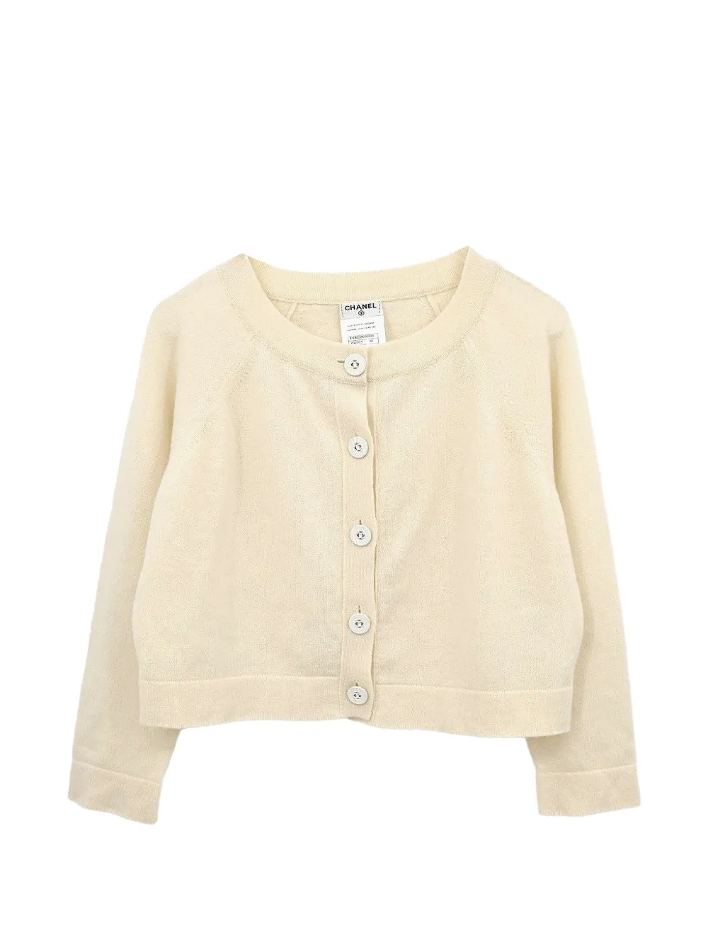 CHANEL Pre-Owned 2014-2015 button-up cashmere cardigan - Toni neutri