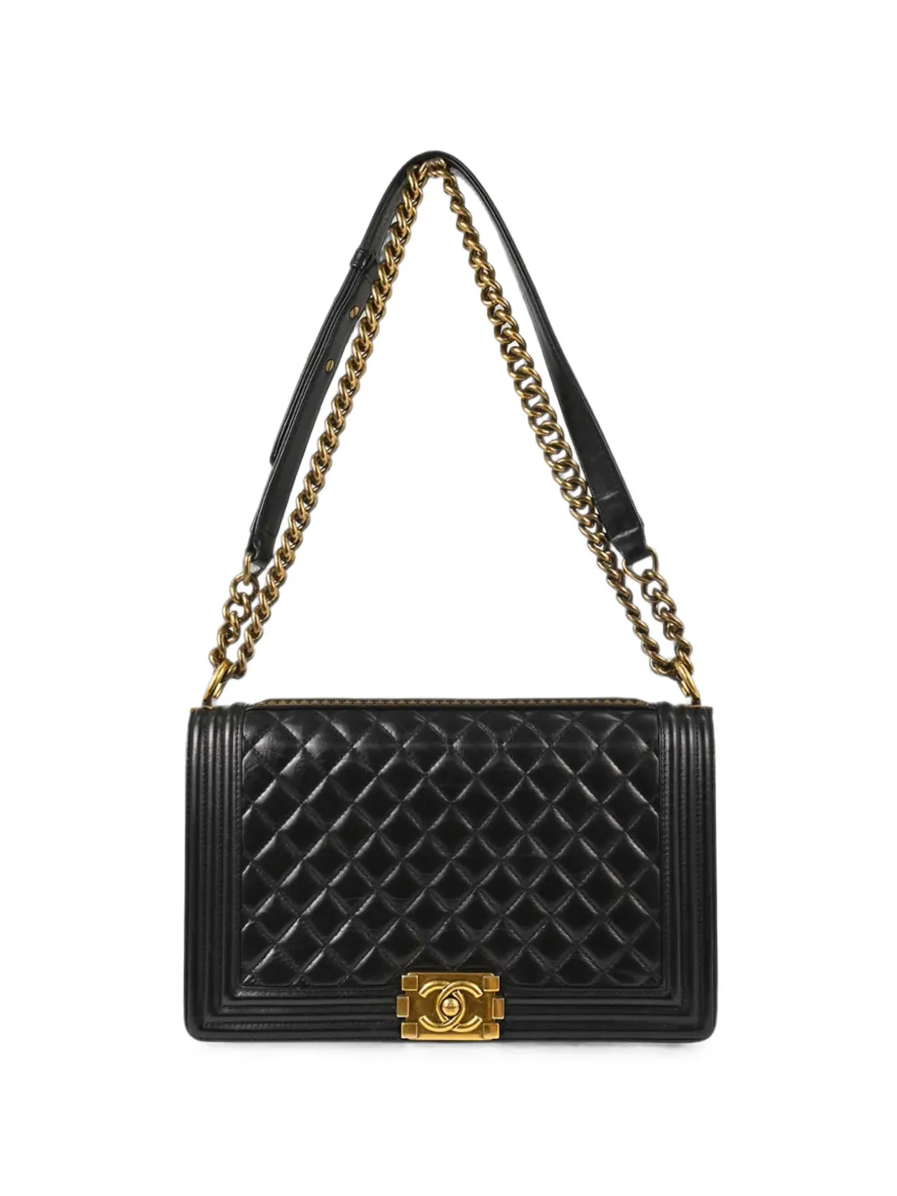 CHANEL Pre-Owned 2015-2016 Boy Chanel quilted shoulder bag - Nero