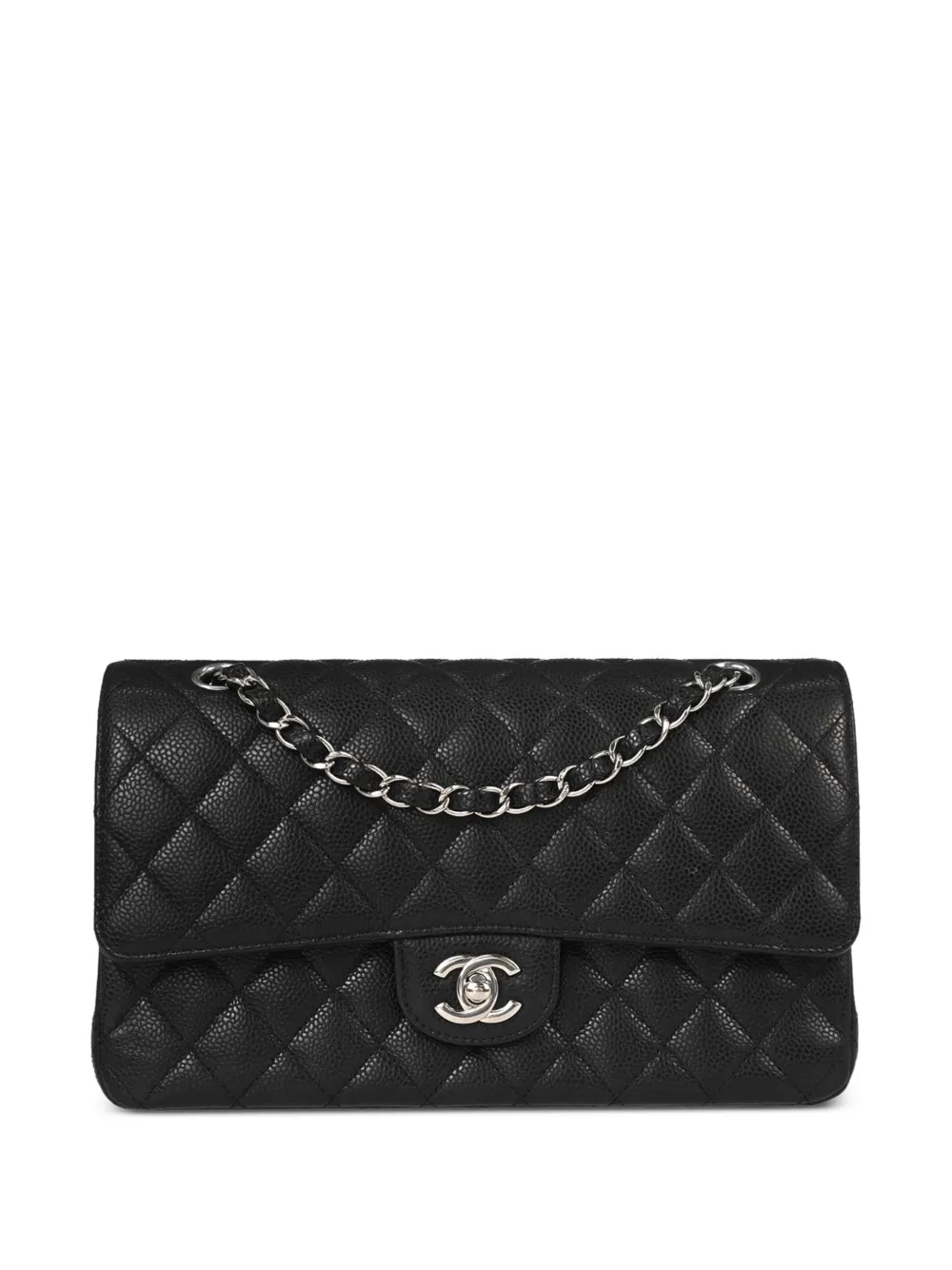CHANEL Pre-Owned 2016-2017 Classic Double Flap gewatteerde schoudertas Zwart