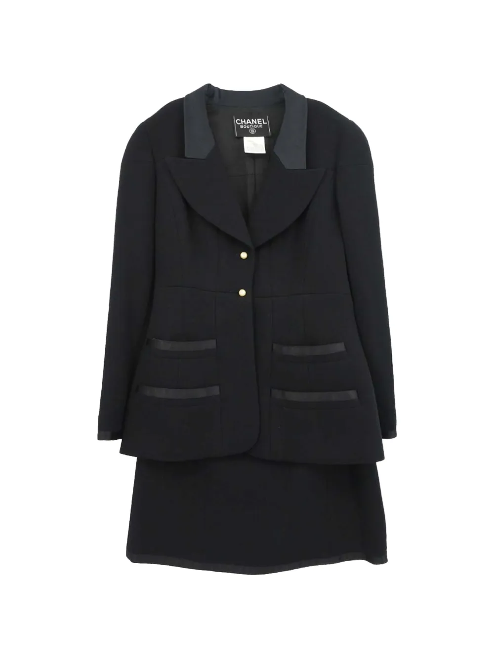 CHANEL Pre-Owned 1997 long-sleeve skirt suit - Nero