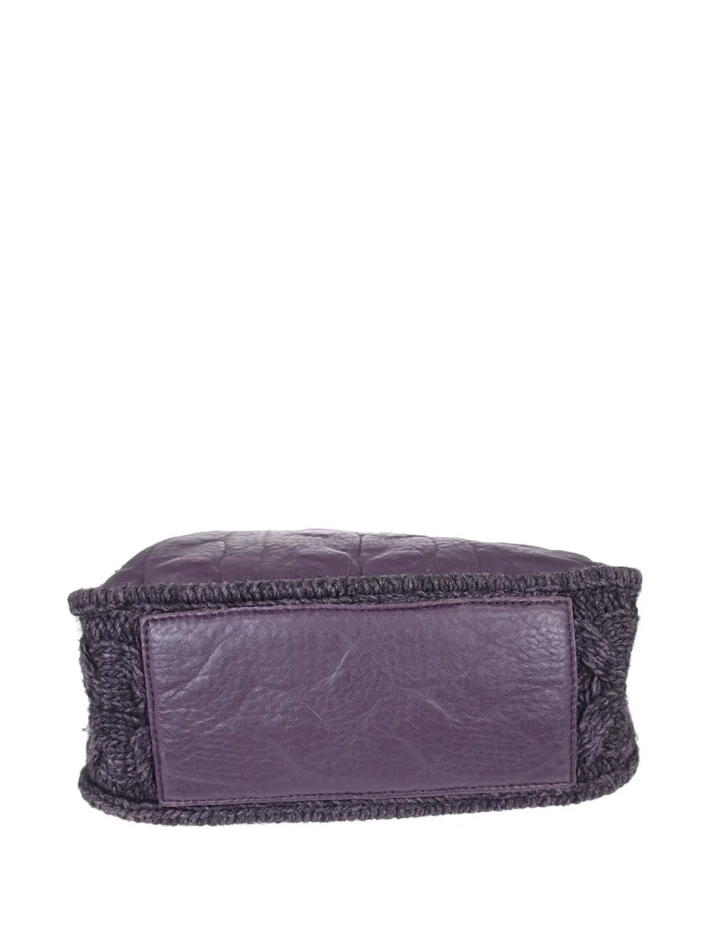 Chanel 2013-2014 Knit-detail Tote Bag In Purple