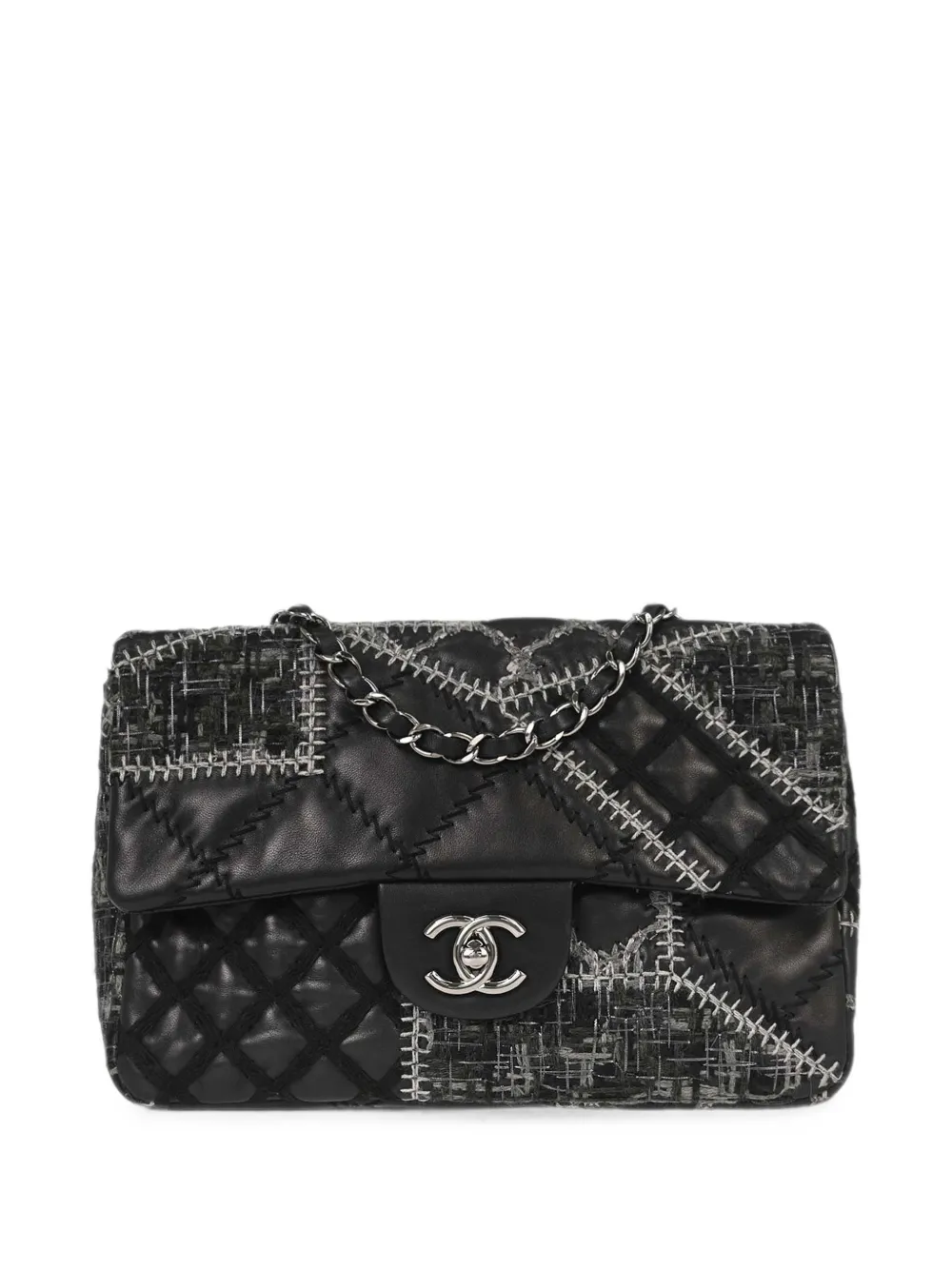 CHANEL Pre-Owned 2011 patchwork-stitch shoulder bag - Black
