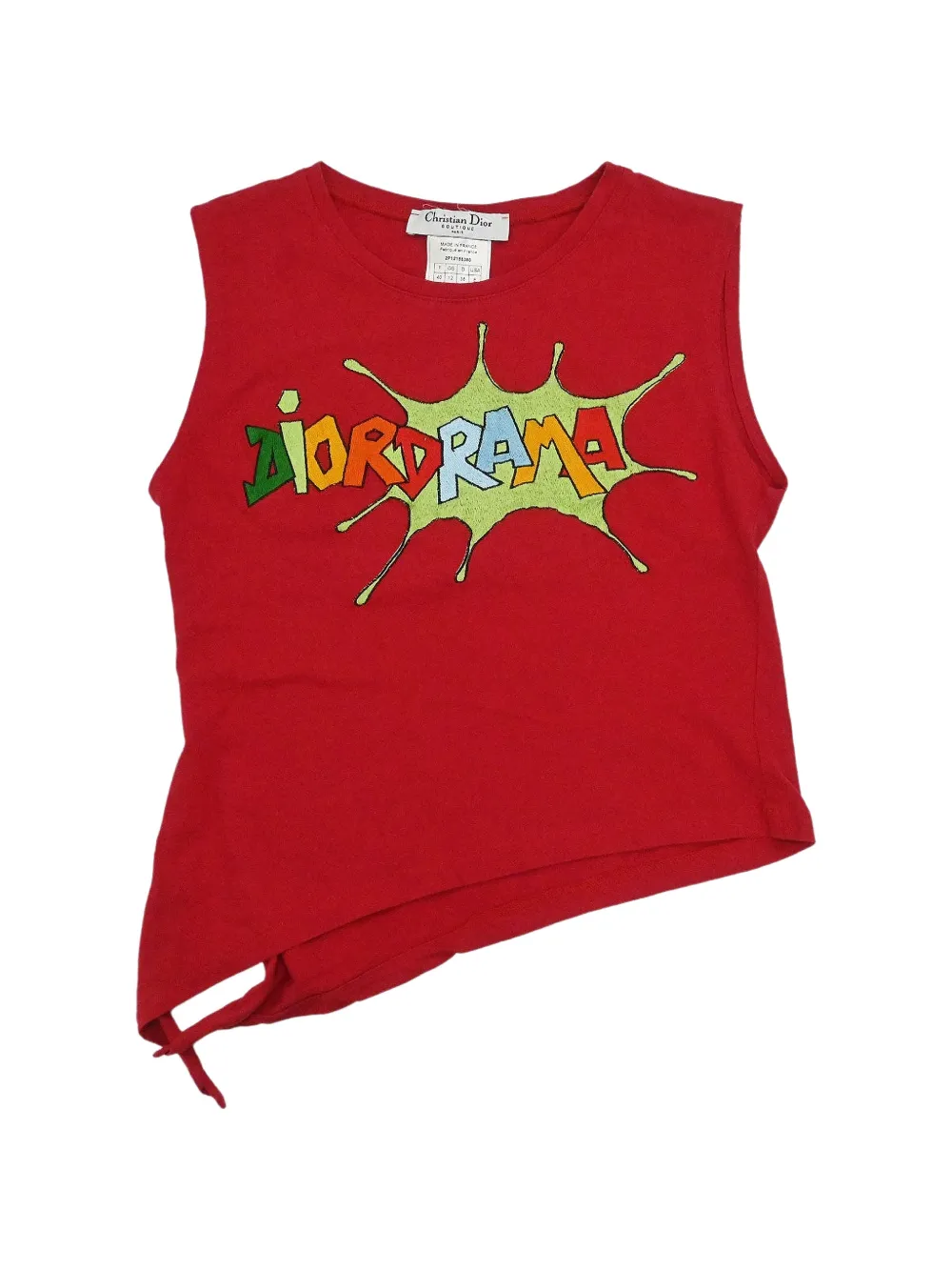 Christian Dior Pre-Owned 2002 Drama asymmetric tank top - Rot
