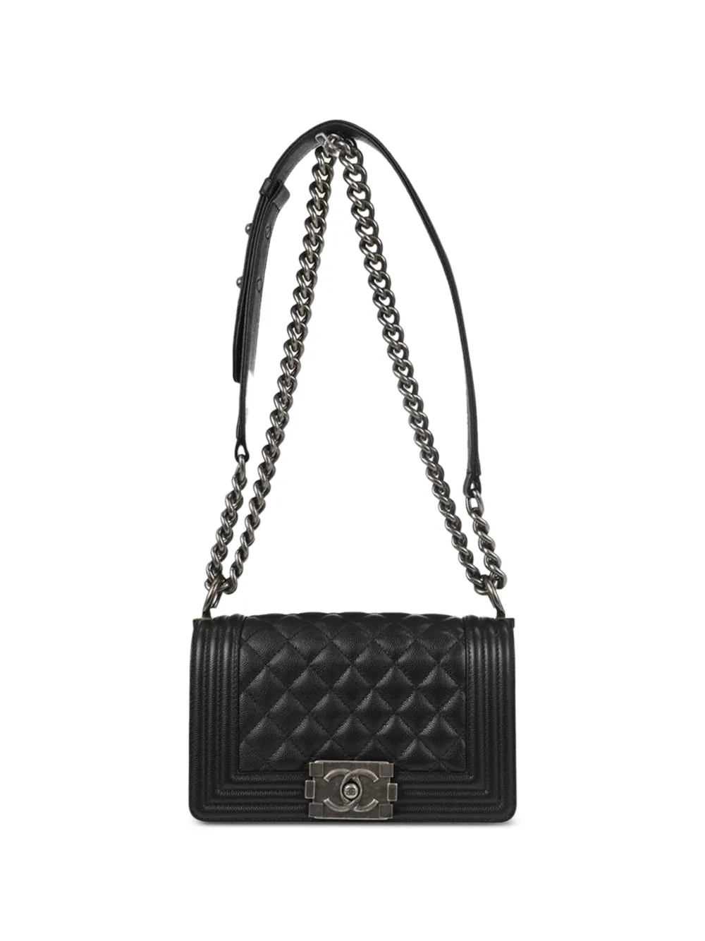 CHANEL Pre-Owned 2019 small Boy Chanel quilted shoulder bag - Nero