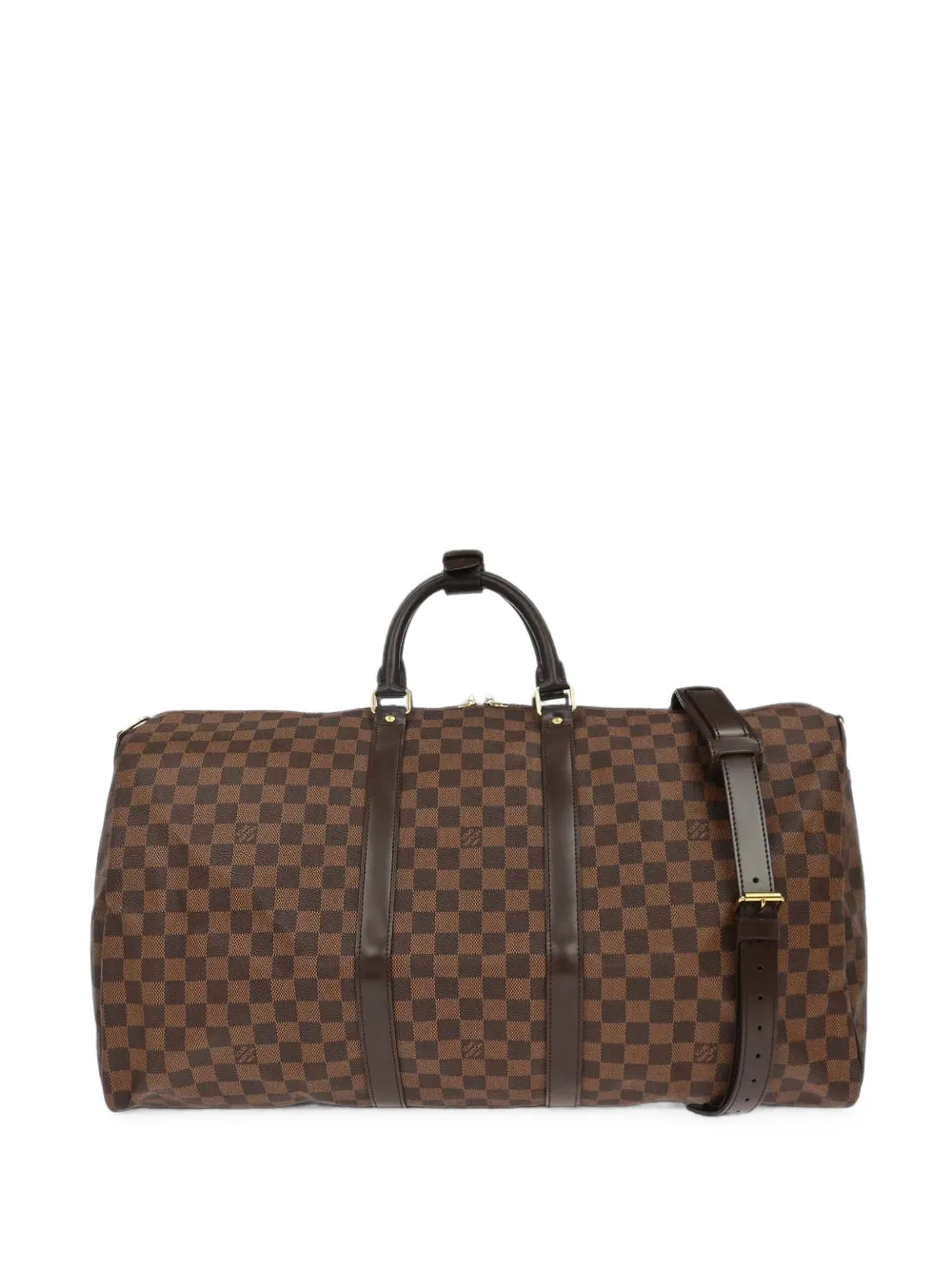 Louis Vuitton Pre-Owned 2011 55 Keepall Damier Ebene canvas travel bag in Brown