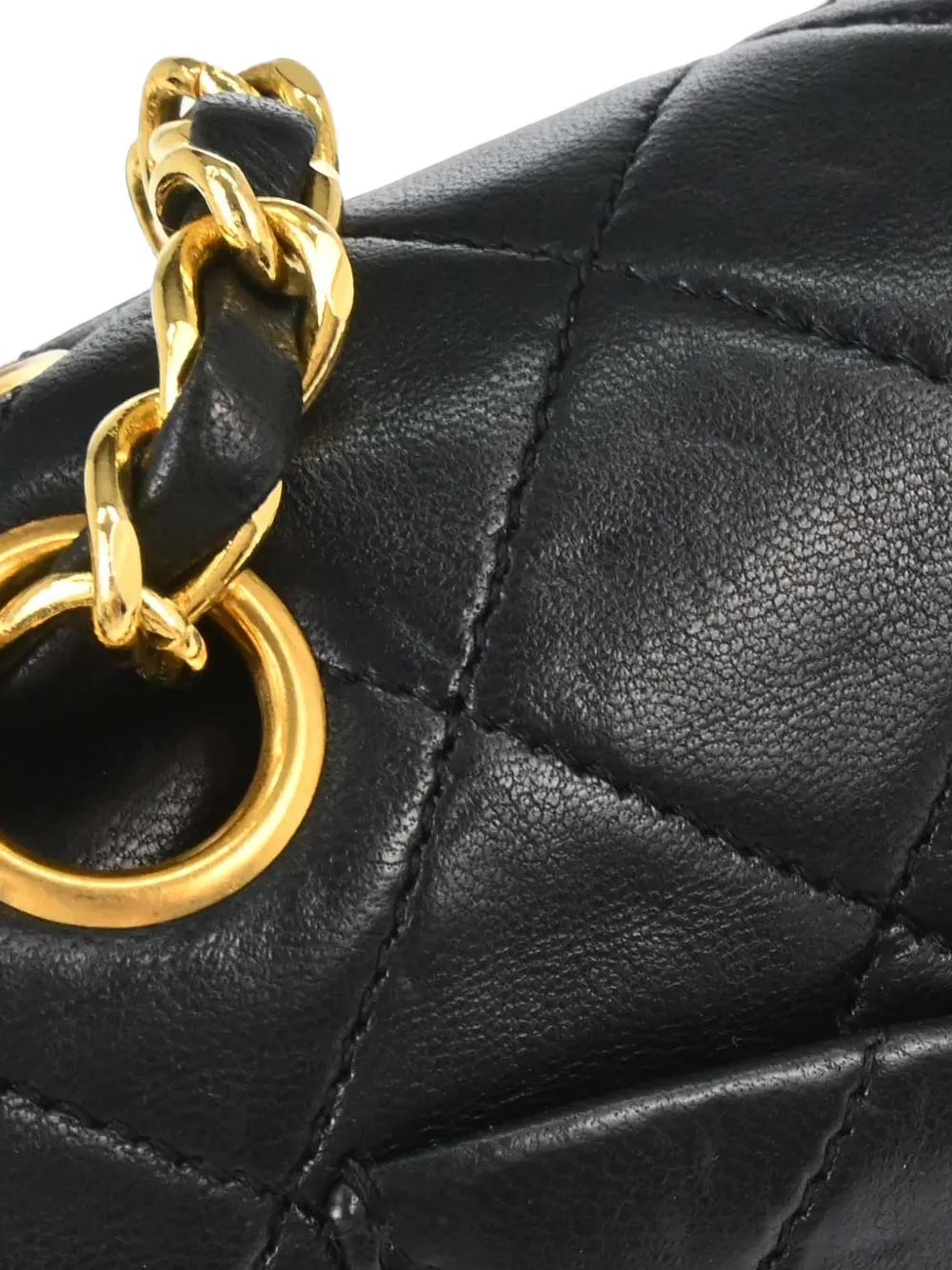 CHANEL Pre-Owned 1989-1991 kleine Classic Double Flap schoudertas Zwart