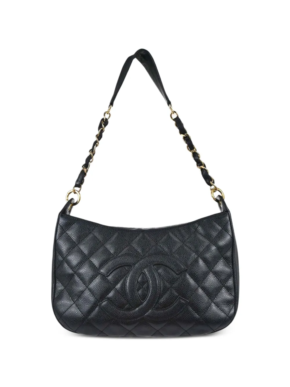 CHANEL Pre-Owned 2003-2004 Caviar quilted shoulder bag - Black