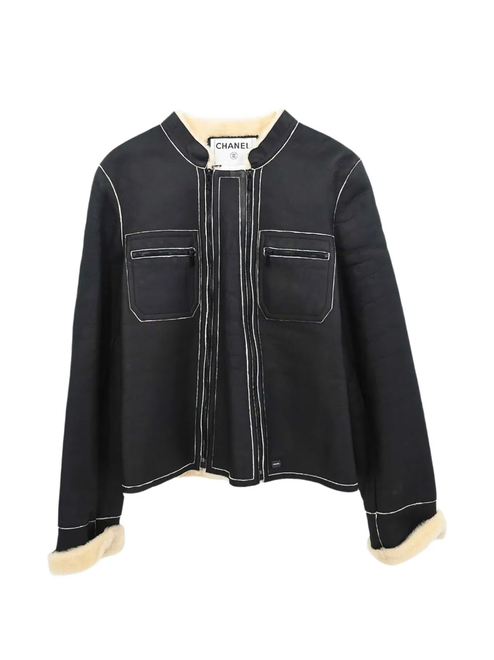 CHANEL Pre-Owned 2004 zip-up jacket - Black