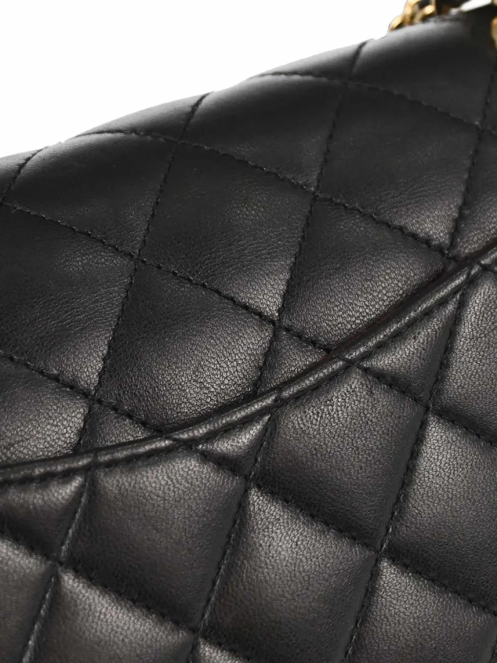 CHANEL Pre-Owned 2010-2011 medium Classic Double Flap gewatteerde schoudertas Zwart