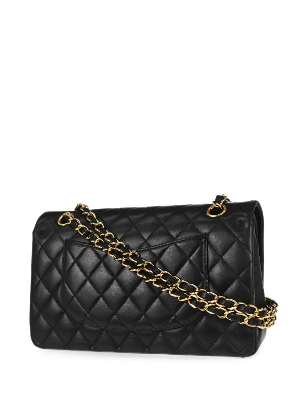CHANEL Pre-Owned 2010-2011 medium Classic Double Flap gewatteerde schoudertas Zwart