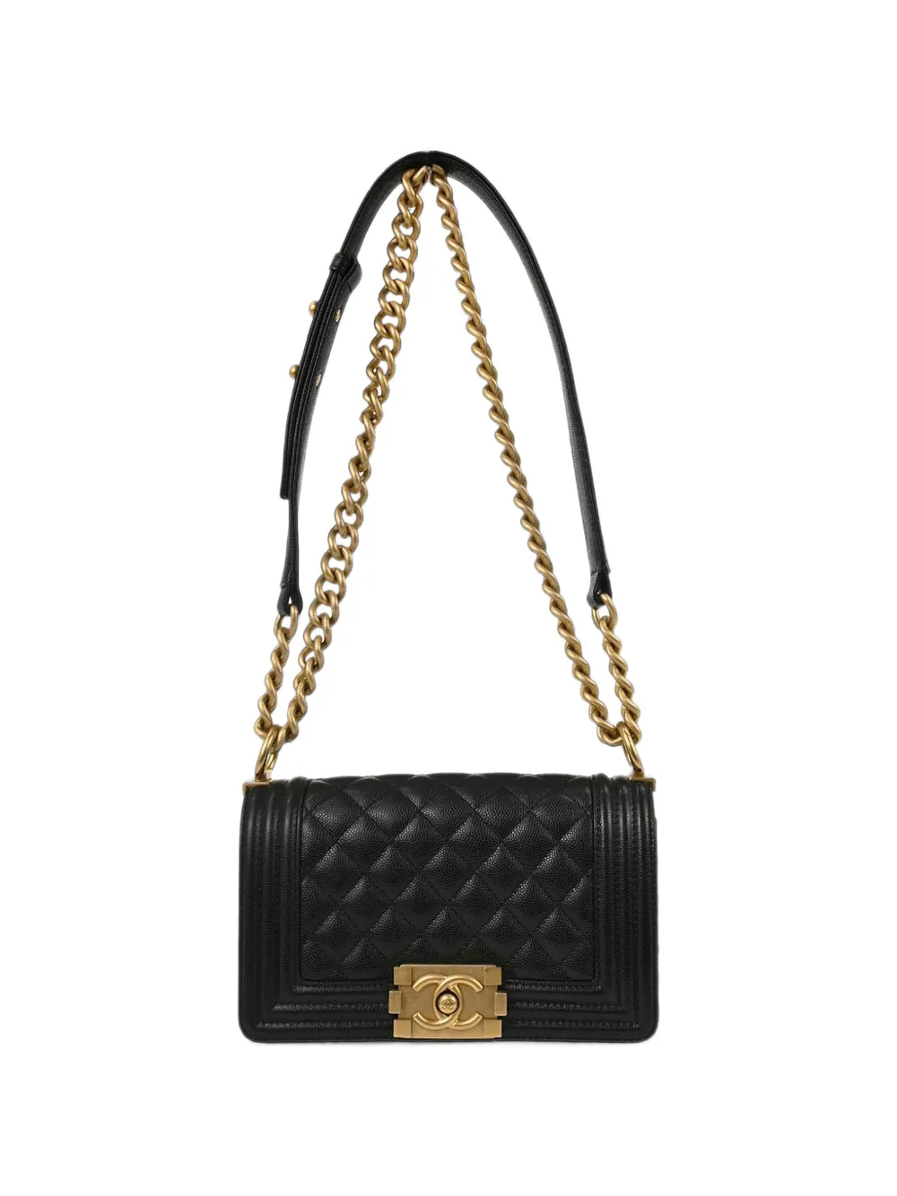 CHANEL Pre-Owned 2019 Boy Chanel leather shoulder bag - Nero