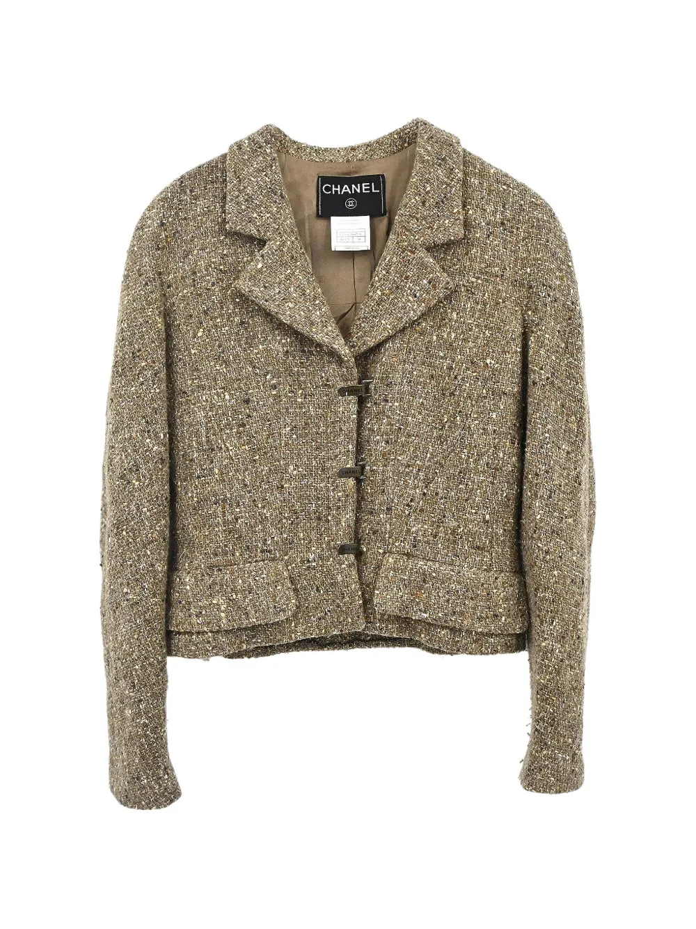 CHANEL Pre-Owned single-breasted tweed jacket - Marrone