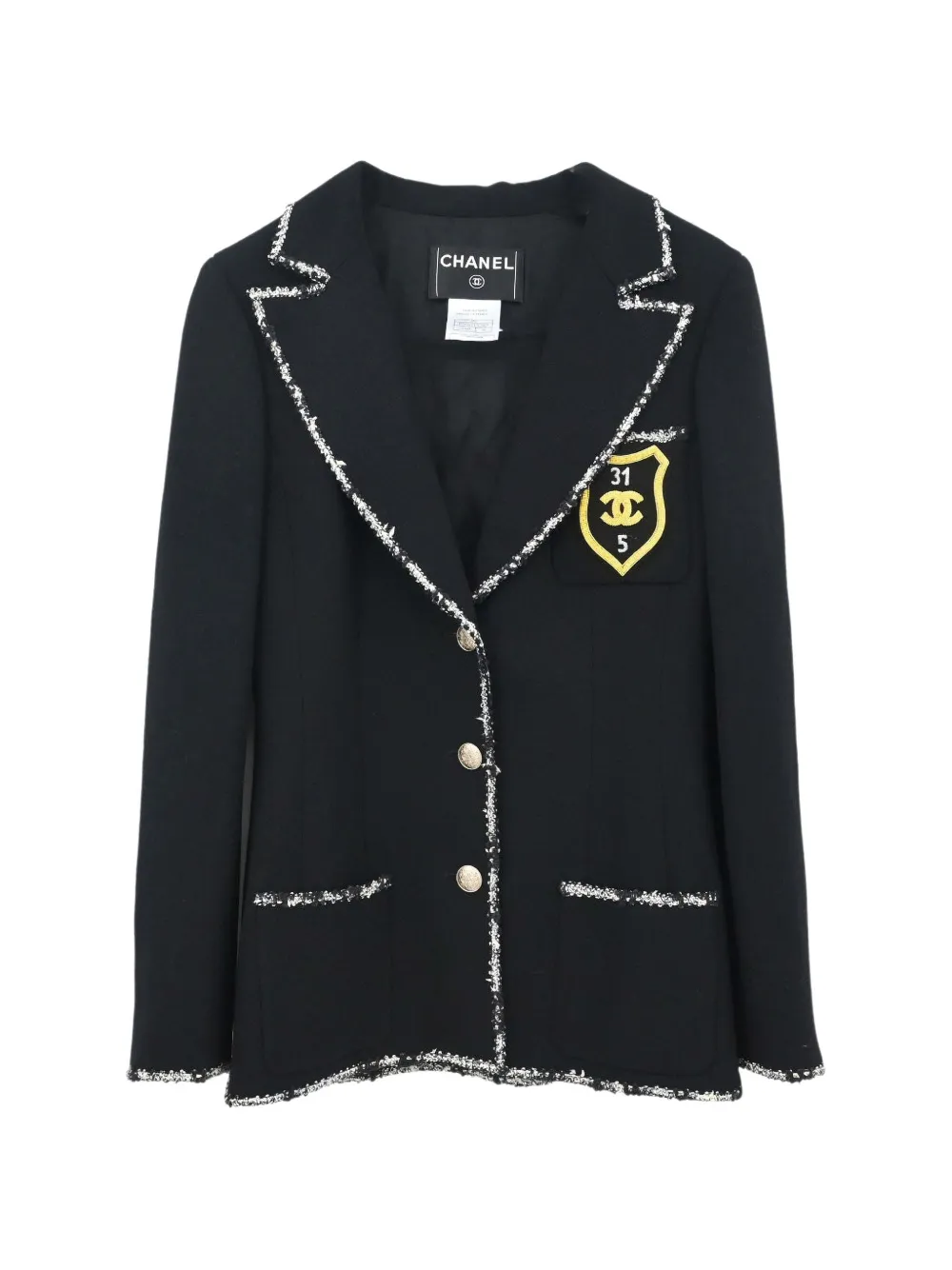 CHANEL Pre-Owned 2005 emblem single-breasted jacket - Nero