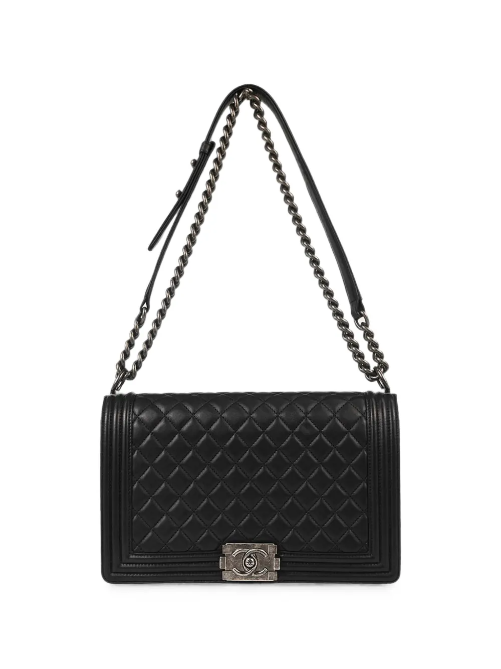 CHANEL Pre-Owned 2017 medium Boy Chanel quilted shoulder bag - Nero