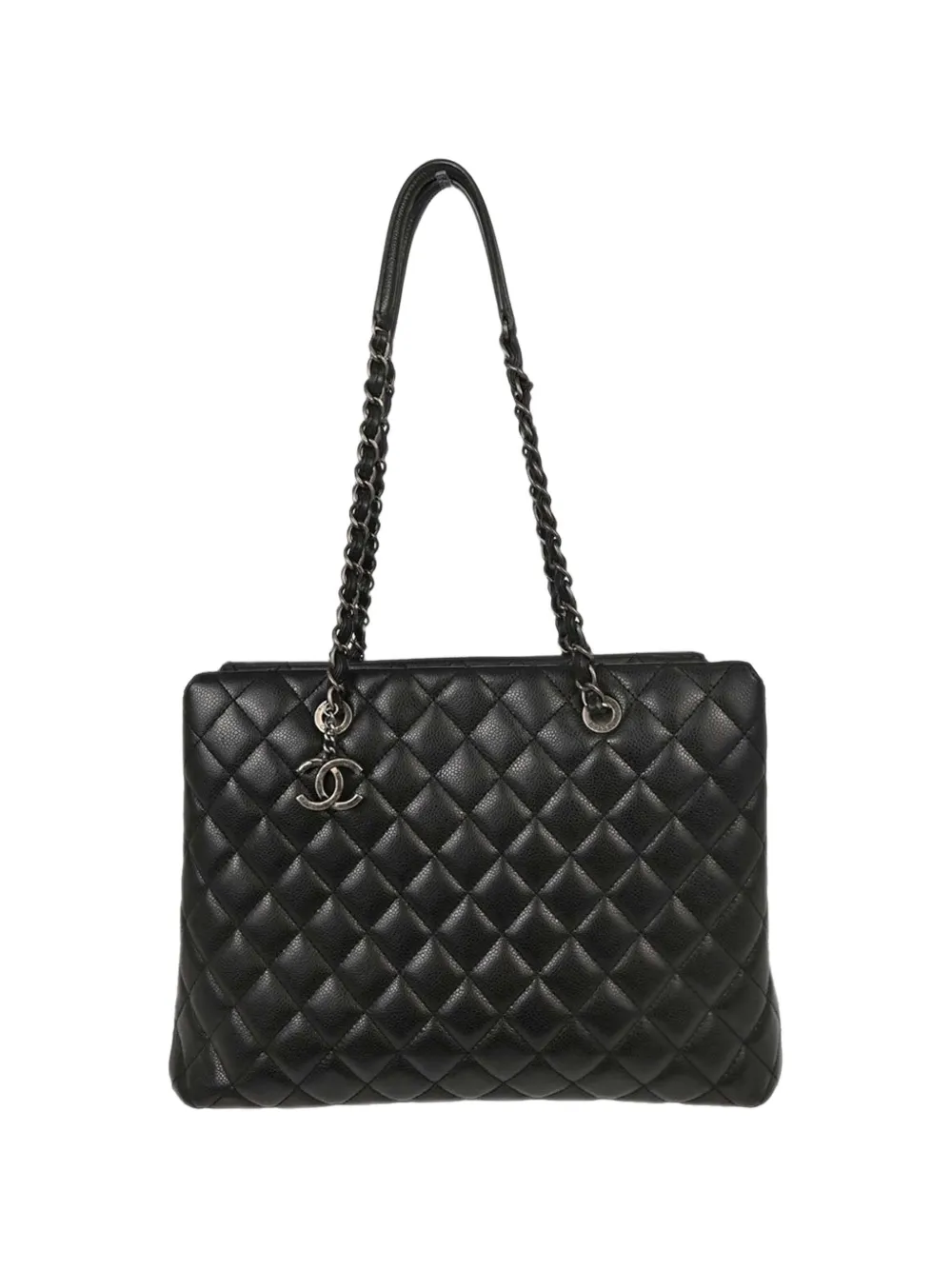 CHANEL Pre-Owned 2015-2016 Rock In Rome quilted caviar leather tote bag - Schwarz