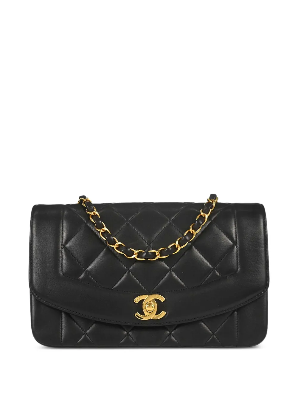 CHANEL Pre-Owned 1994-1996 small Diana diamond-quilted shoulder bag - Black
