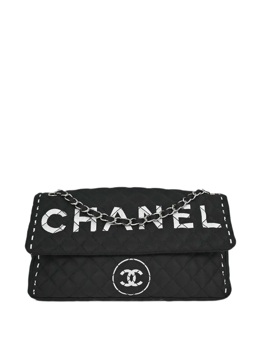 CHANEL Pre-Owned 2008 Logomania quilted tote bag - Schwarz
