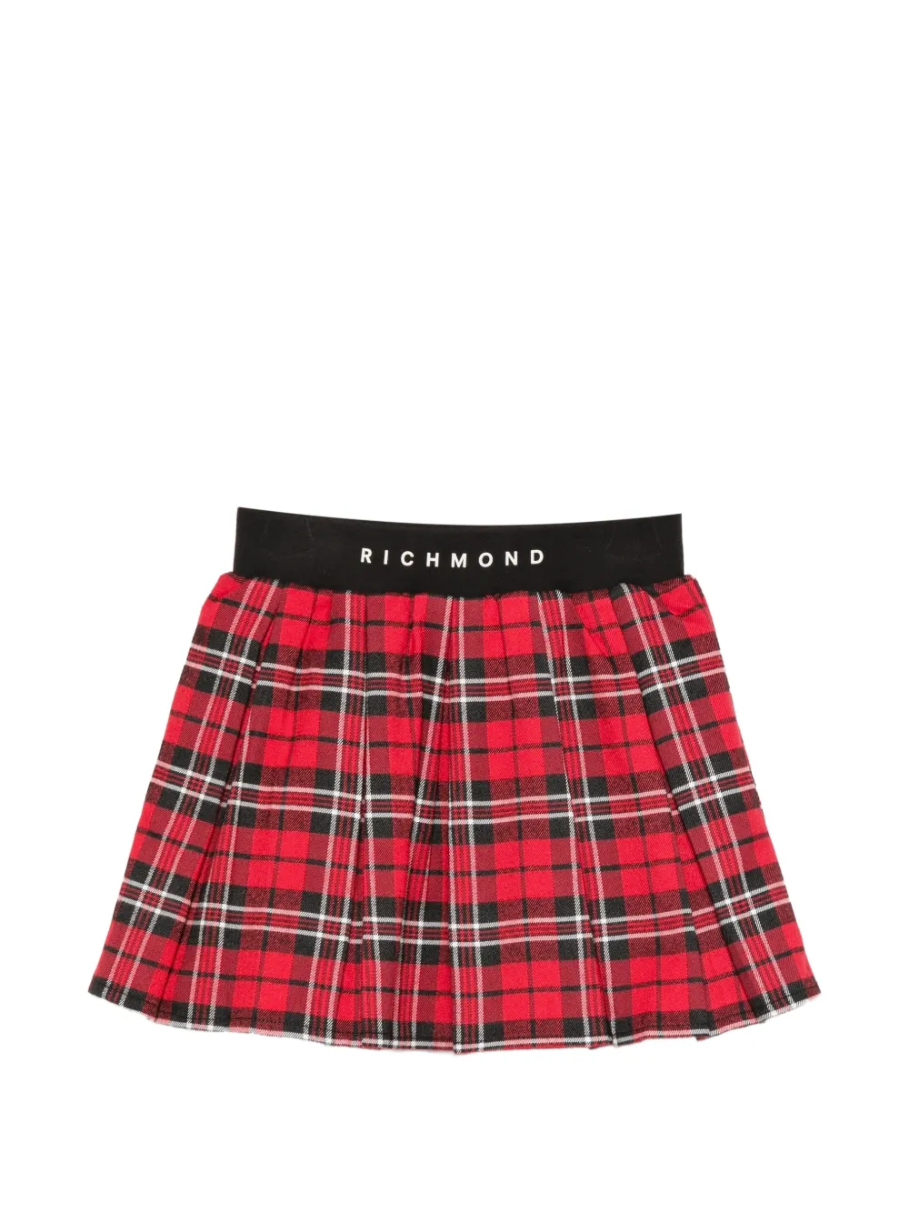 John Richmond Junior tartan pleated skirt - Rosso