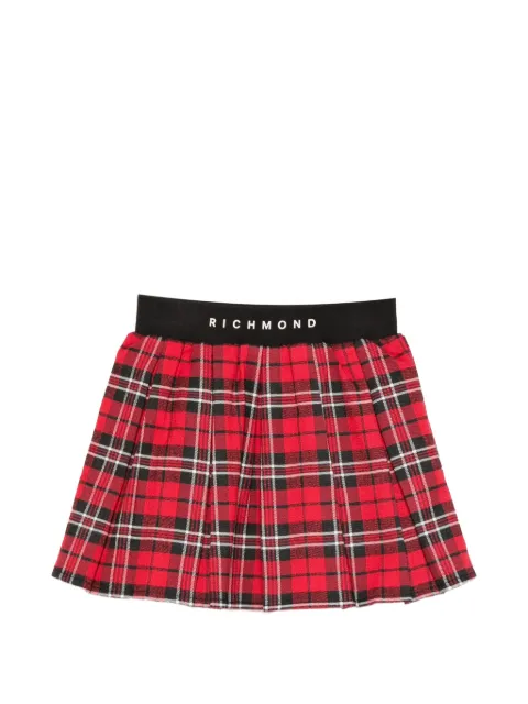 John Richmond Junior tartan pleated skirt