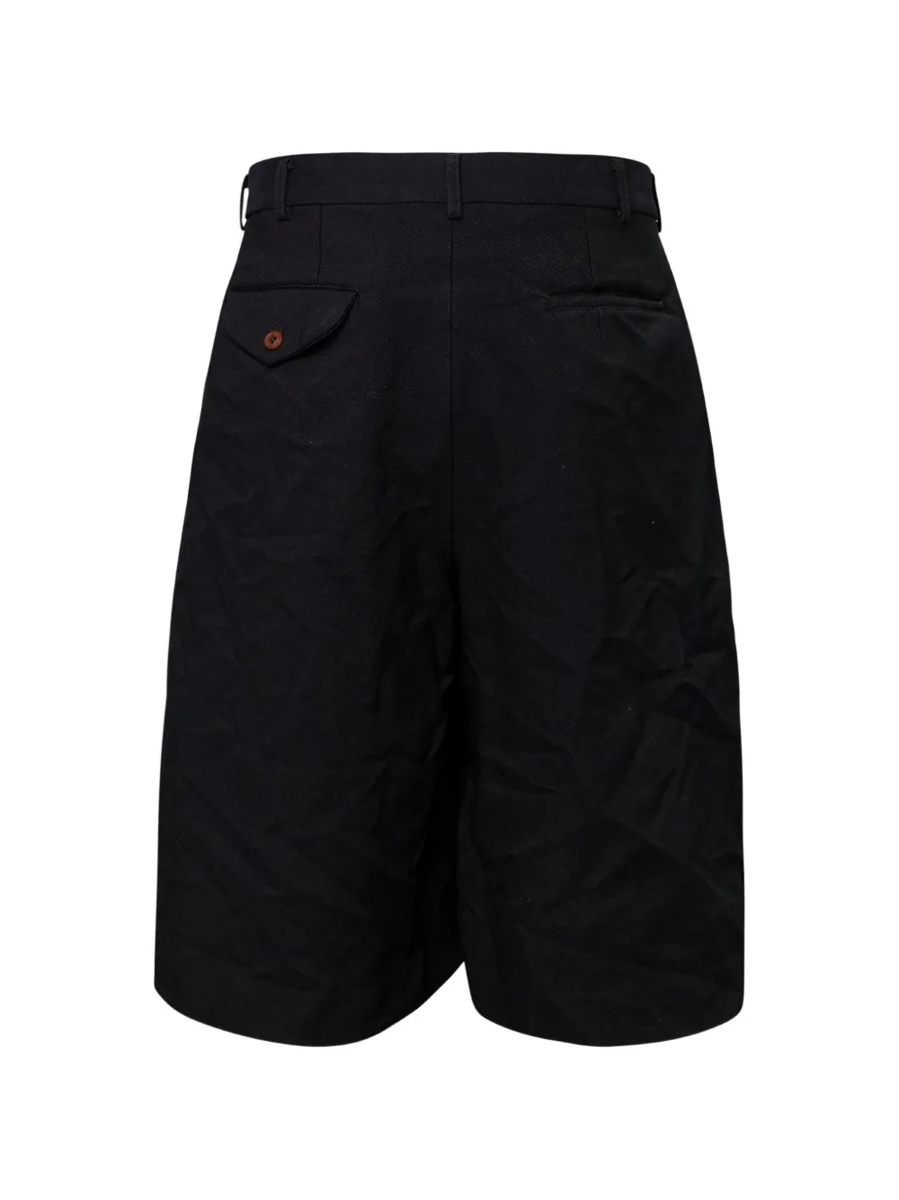 Comme des Garçons Homme Plus ruffled shorts Zwart
