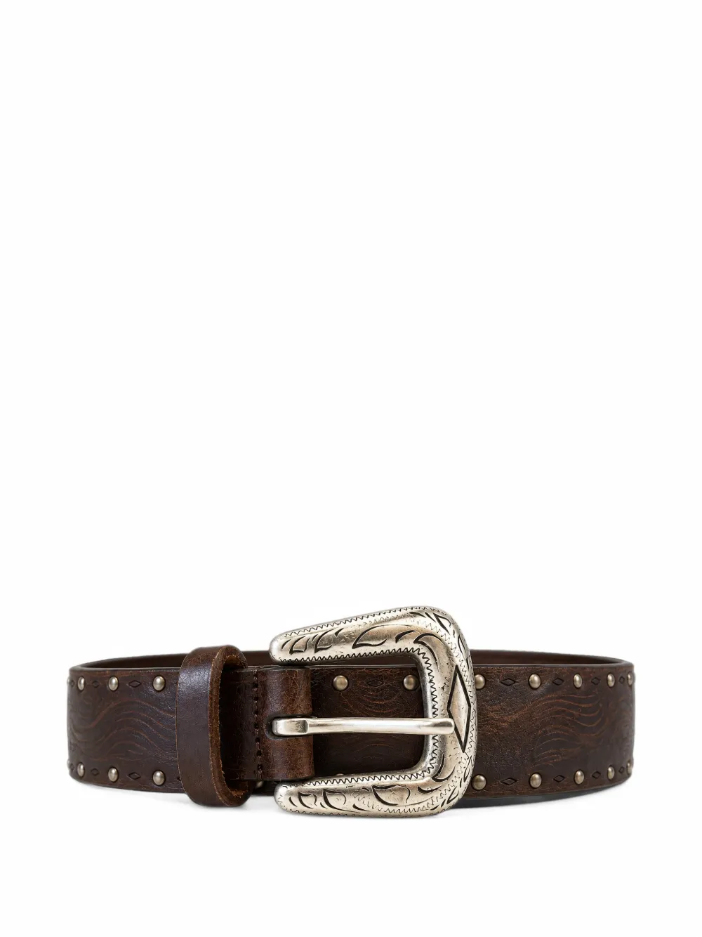 Anderson's Studded Western-style Belt In Brown