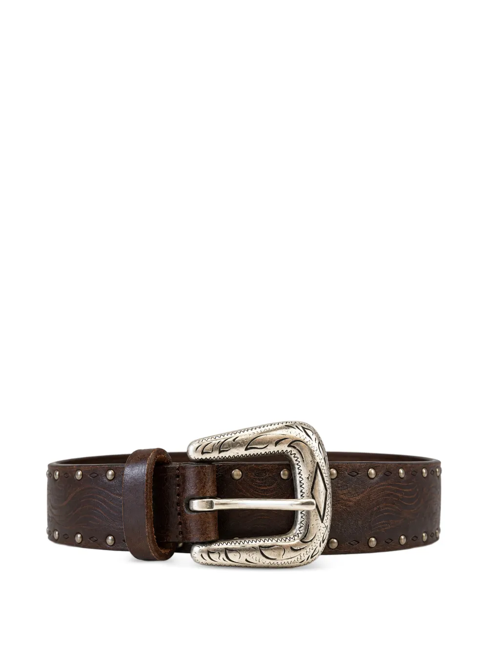 Anderson's studded western-style belt - Brown