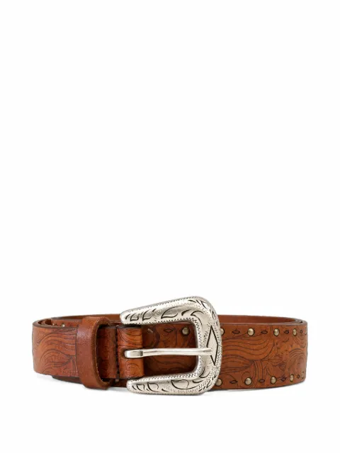 Anderson's floral-embossed studded belt