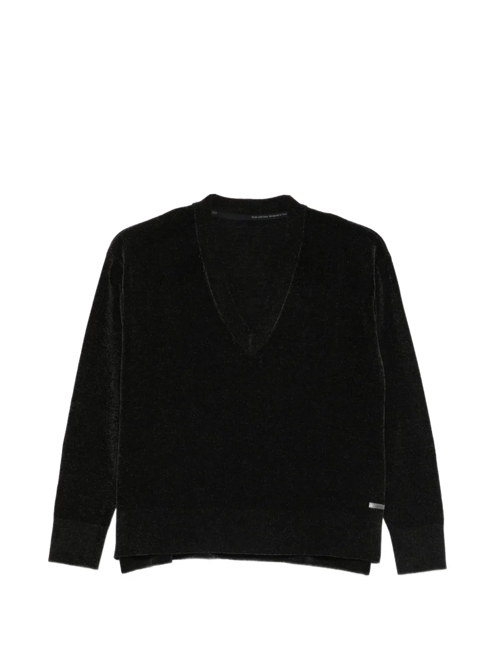 Rrd V-neck Sweater In Black