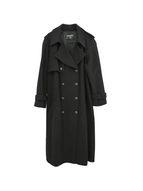 CHANEL Pre-Owned double-breasted storm-flap coat