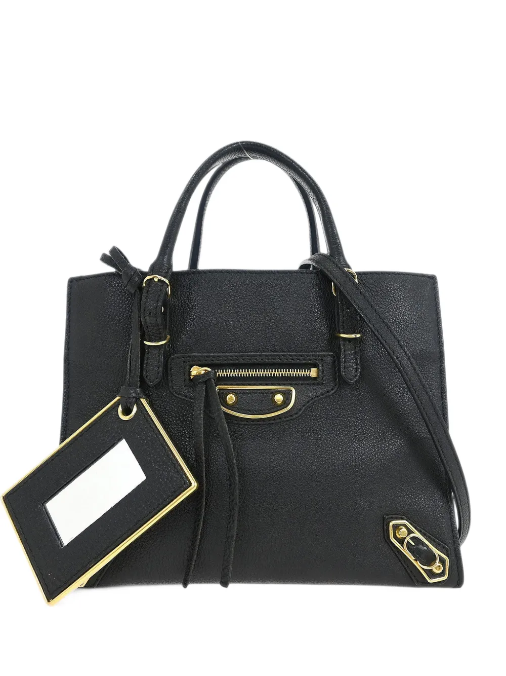 Balenciaga Pre-Owned Metallic Edge Papier shopper Zwart