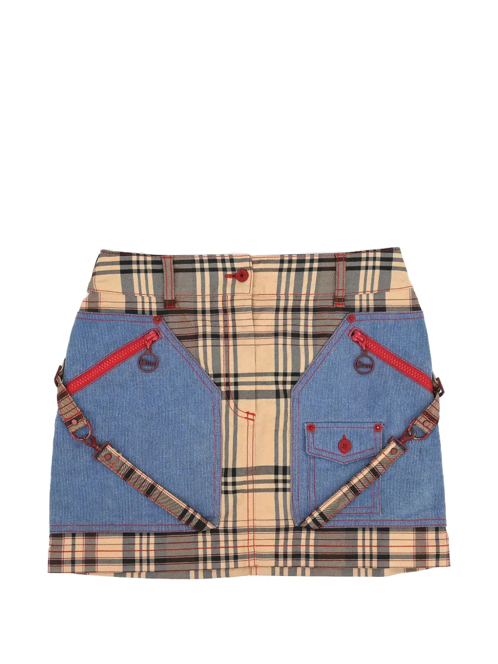 Christian Dior Pre-Owned 2004 check-print mini skirt - Toni neutri