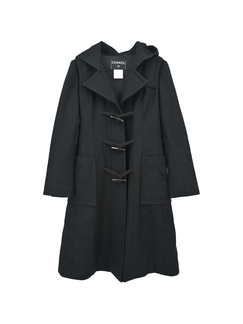 CHANEL Pre-Owned 2006 hooded duffel coat - Nero