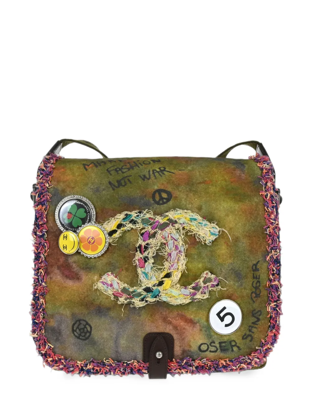 CHANEL Pre-Owned 2015-2016 On The Pavements Graffiti shoulder bag - Verde