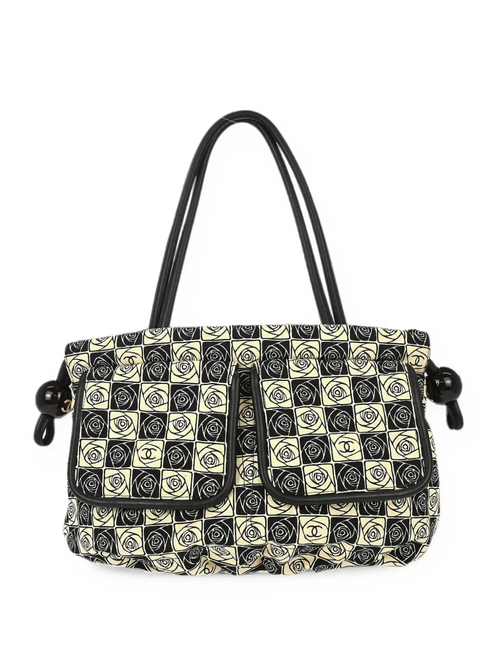CHANEL Pre-Owned 2003-2004 Camellia CC tote bag - Nero