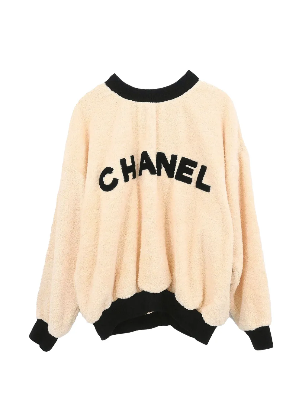 Pre-owned Chanel 1993 Logo-embroidered Sweater In Neutrals