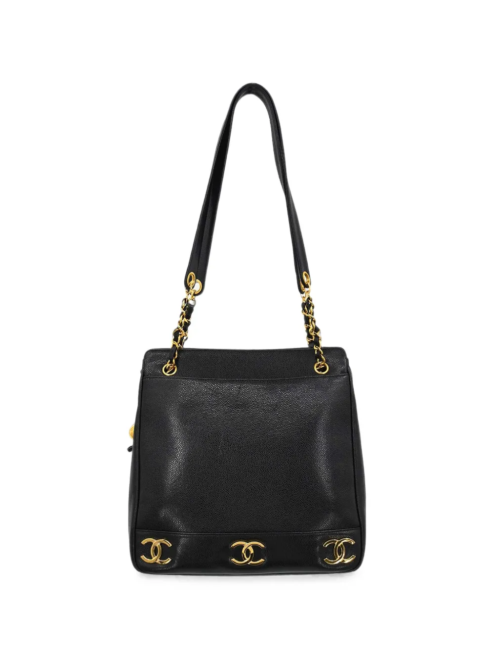 CHANEL Pre-Owned 1991-1994 Triple CC leather tote bag - Nero