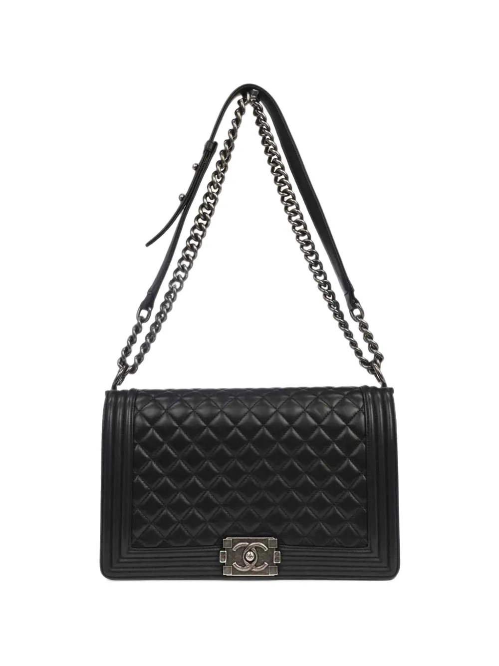 CHANEL Pre-Owned 2017 medium Boy Chanel quilted shoulder bag - Nero
