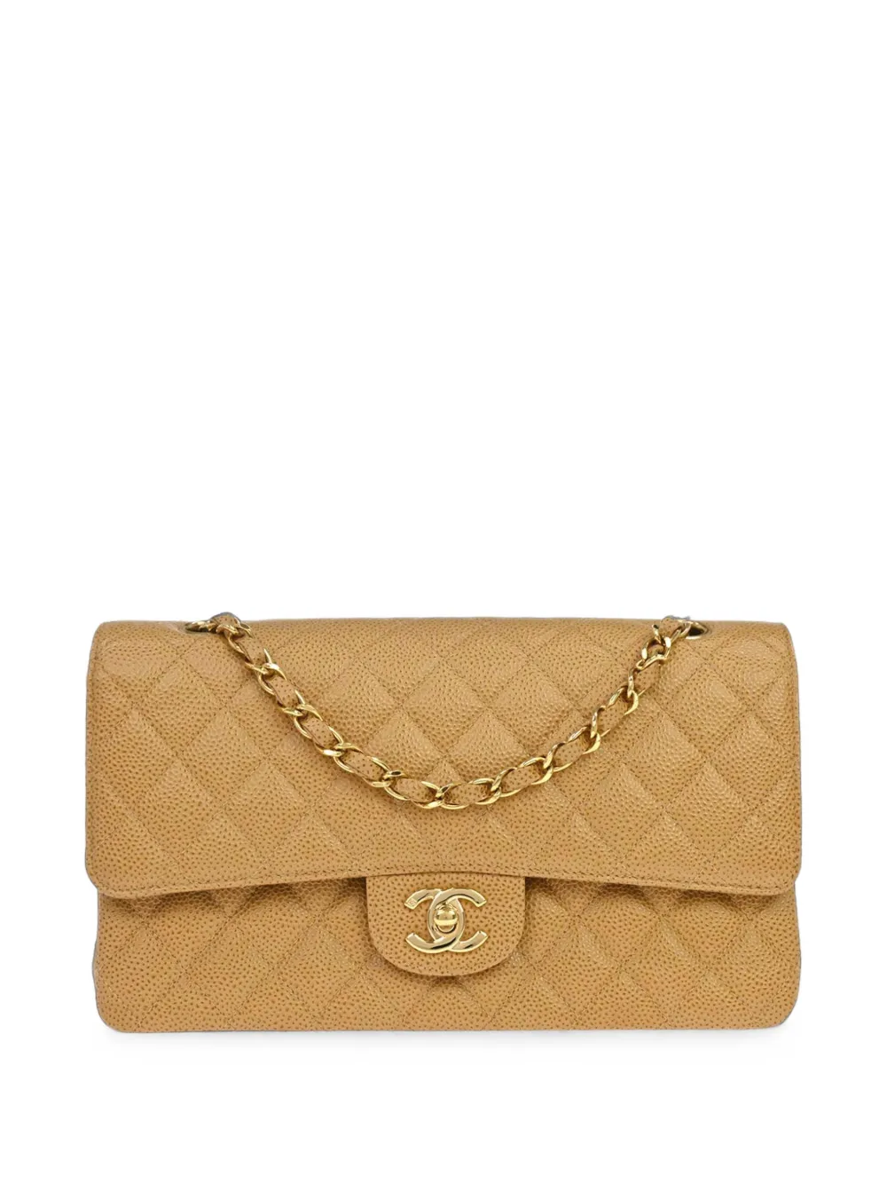 CHANEL Pre-Owned 2002-2003 medium Classic Double Flap shoulder bag - Toni neutri