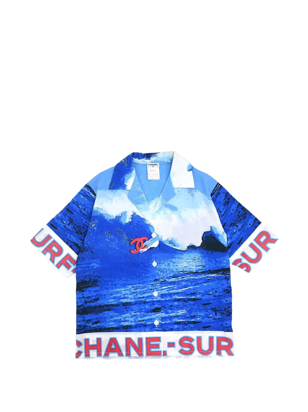 CHANEL Pre-Owned chemise Surf Line (2002) - Bleu CHANEL Pre-Owned chemise Surf Line (2002) - Bleu
