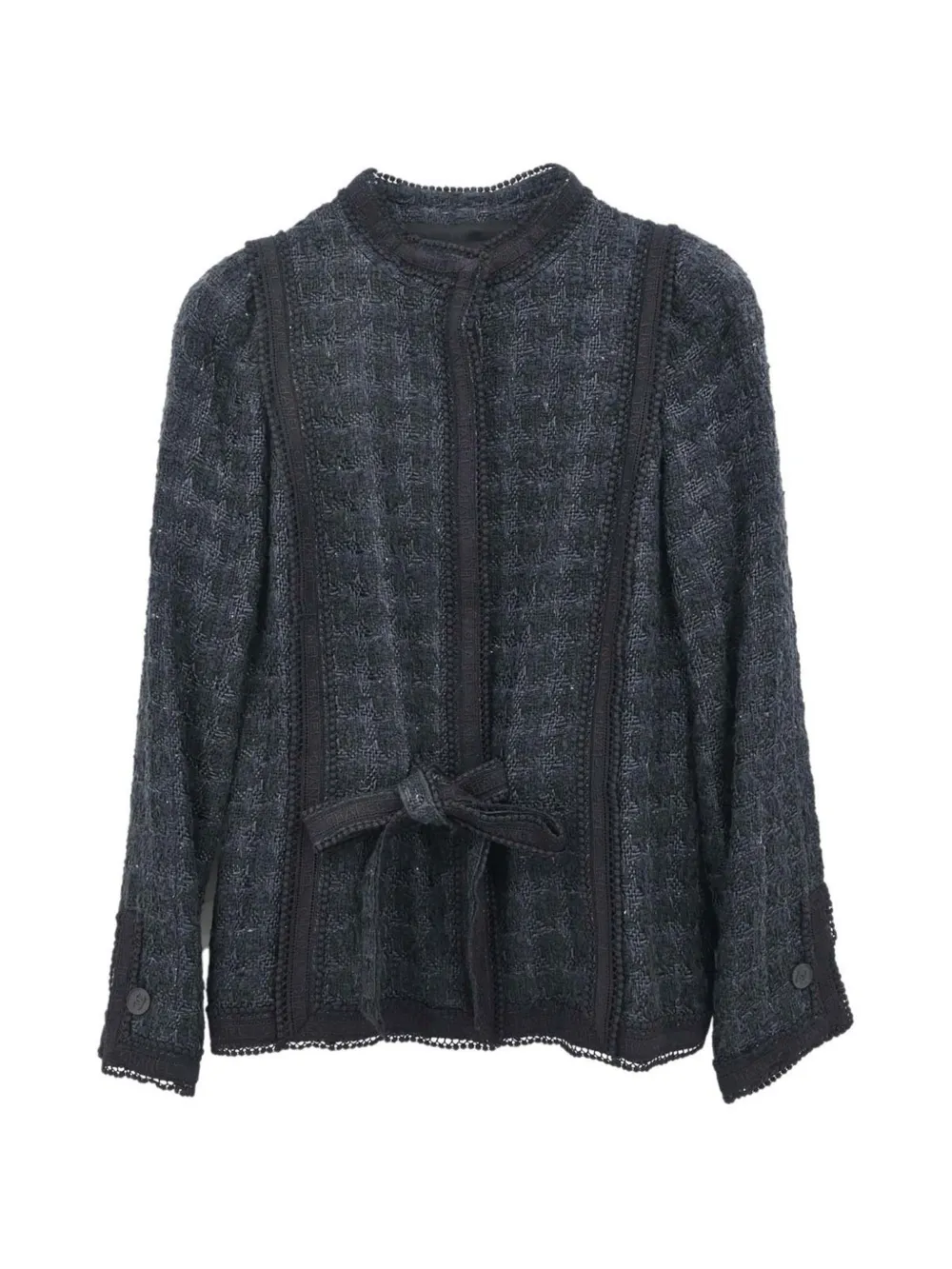 CHANEL Pre-Owned 2006 bow tweed jacket - Schwarz