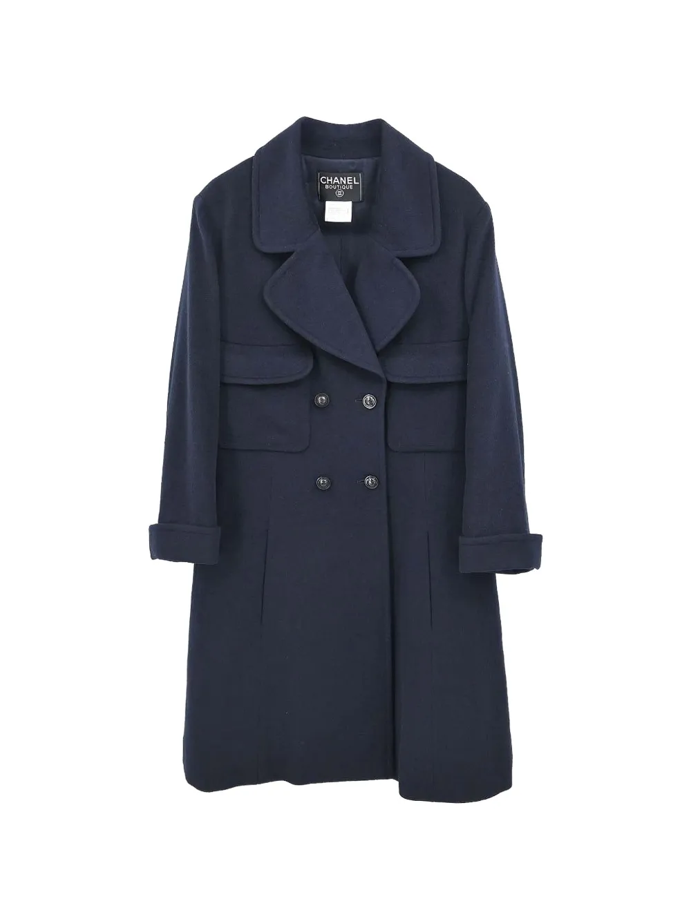 CHANEL Pre-Owned 1997 double-breasted coat - Blue