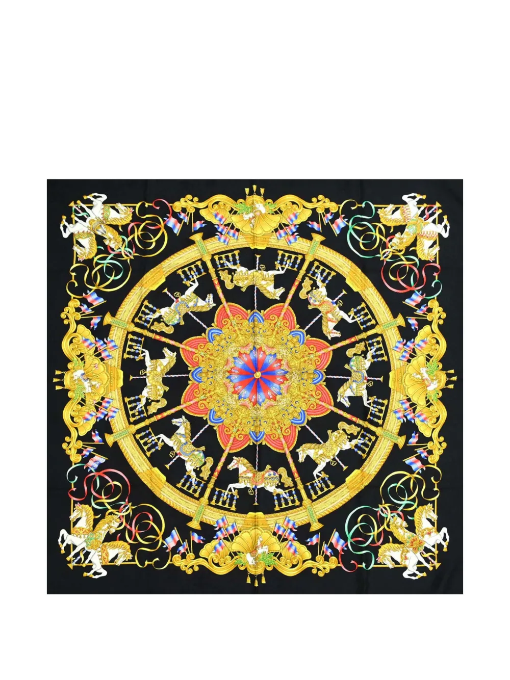 Hermès Pre-Owned small Luna Park scarf - Schwarz