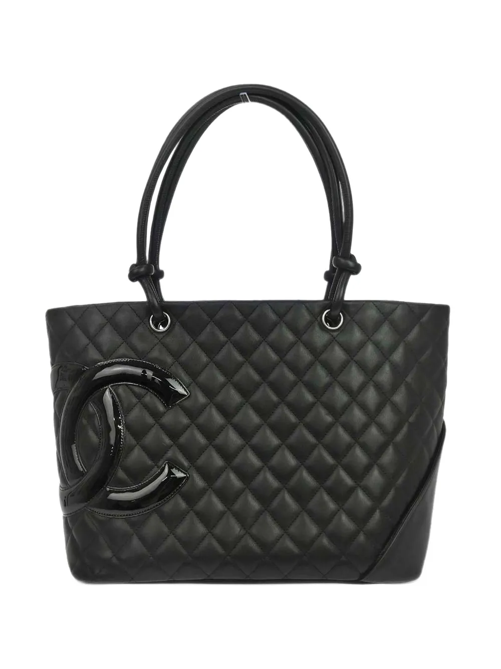 CHANEL Pre-Owned 2009-2010 Cambon Ligne quilted tote bag - Nero