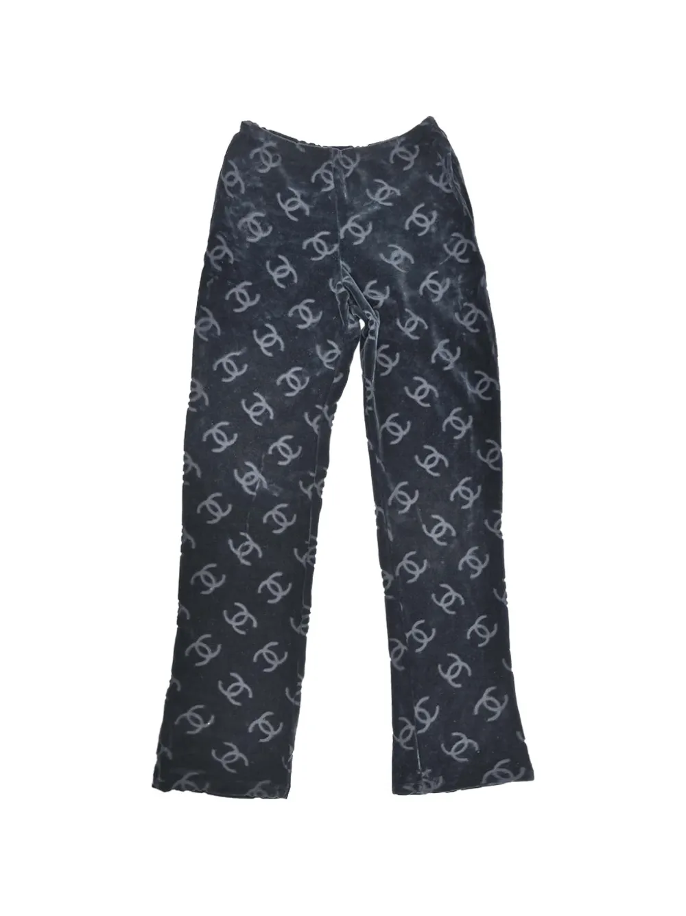 CHANEL Pre-Owned CC logo-pattern trousers - Nero
