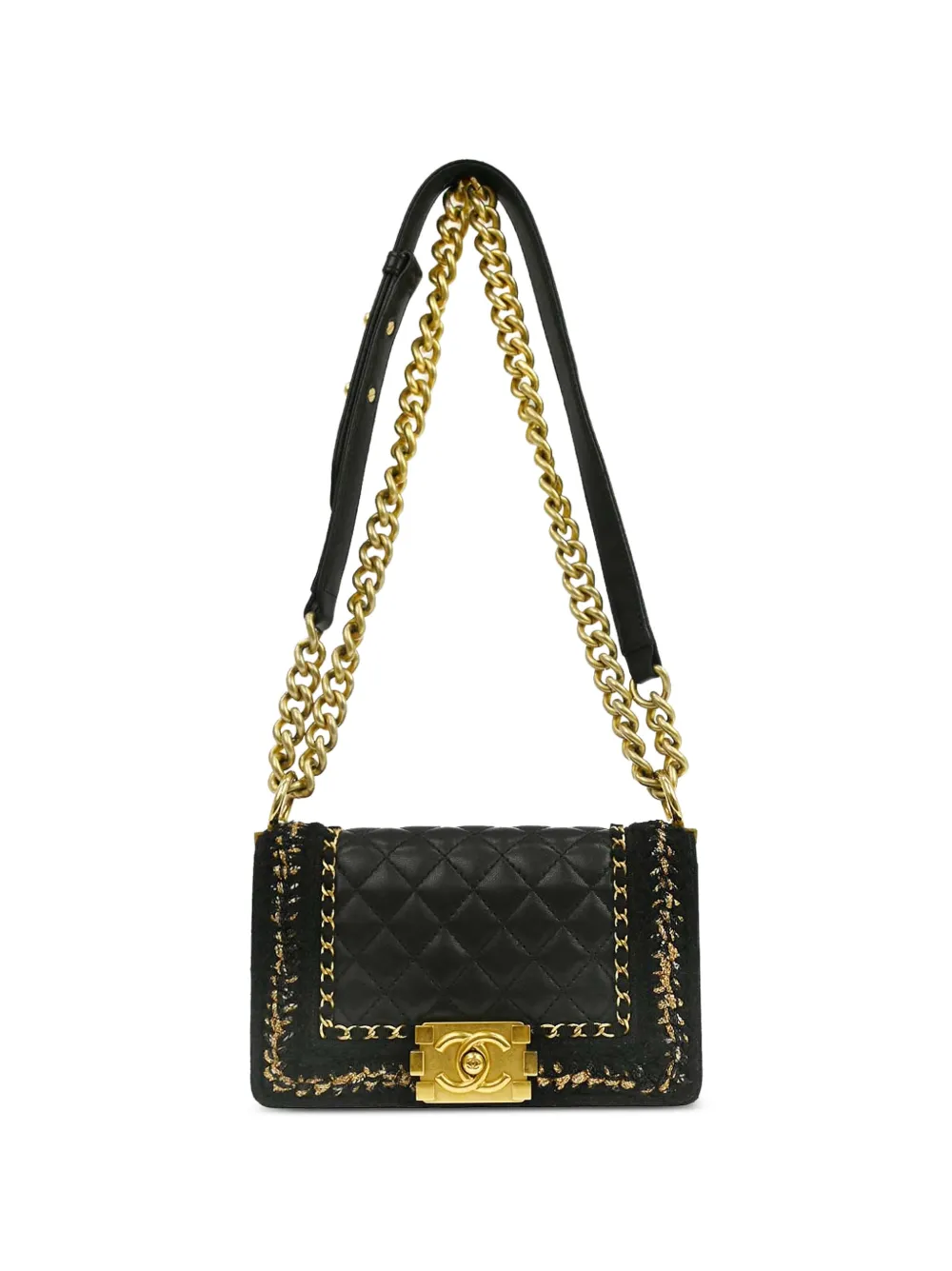 CHANEL Pre-Owned 2017 Small Boy Chanel chain shoulder bag - Schwarz