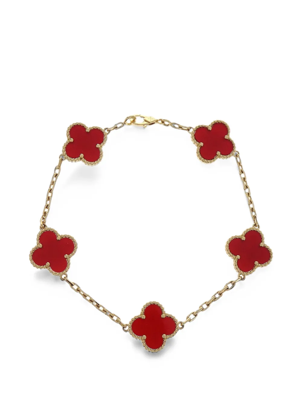 Van Cleef & Arpels Pre-Owned Alhambra carnelian bracelet - Gold