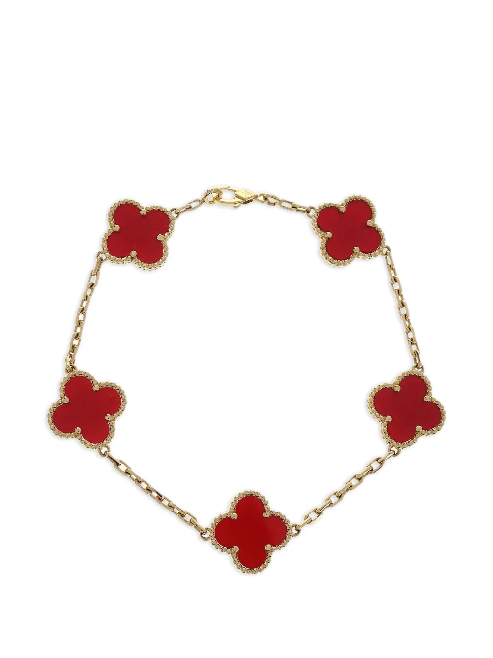 Van Cleef & Arpels Pre-Owned Alhambra carnelian bracelet - Oro
