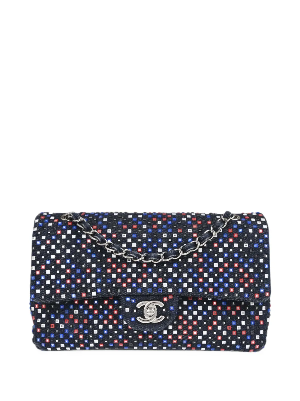 CHANEL Pre-Owned 2016-2017 medium Classic Double Flap shoulder bag - Blu