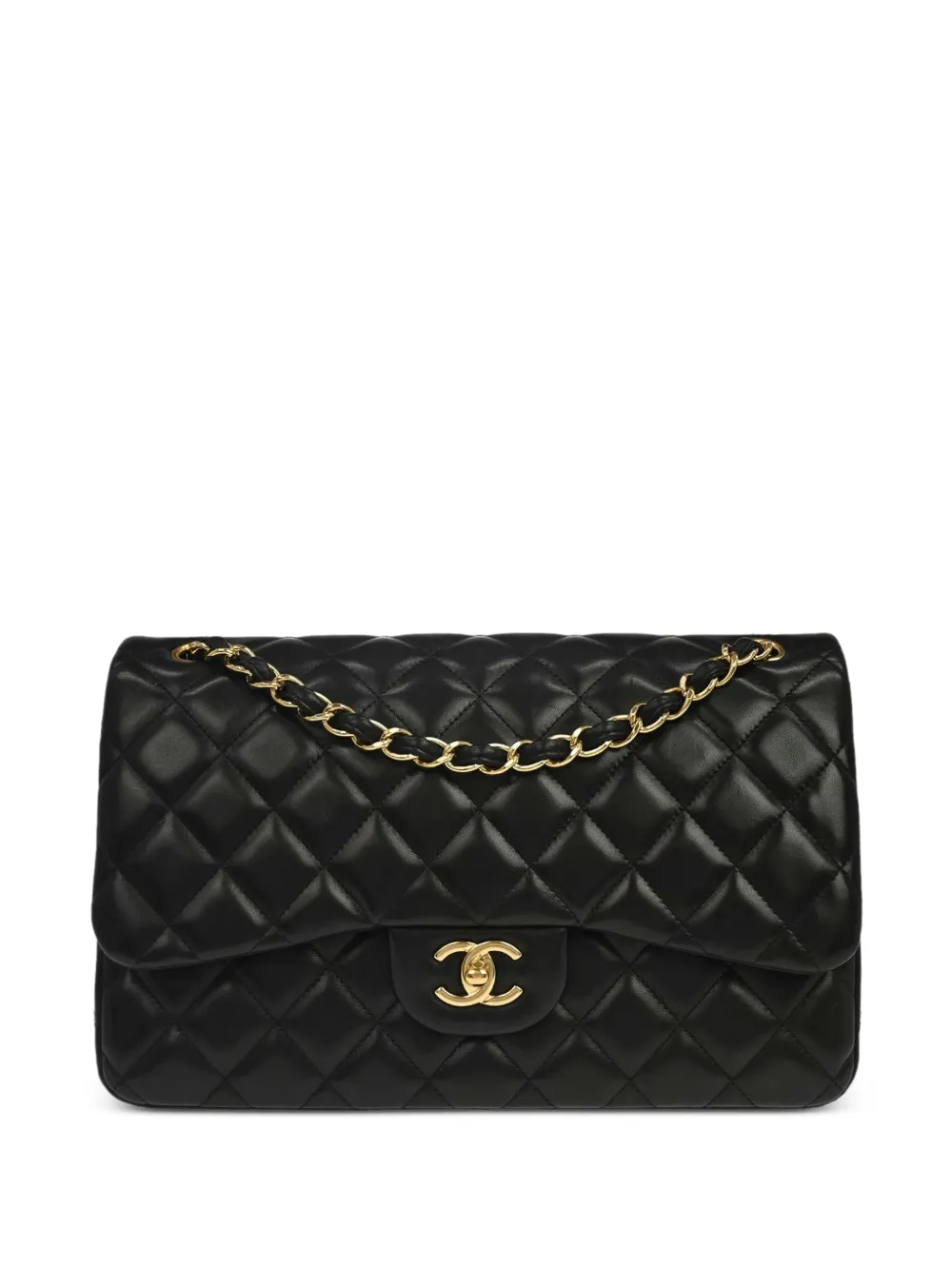 CHANEL Pre-Owned 2010-2011 Jumbo Classic Double Flap shoulder bag - Black